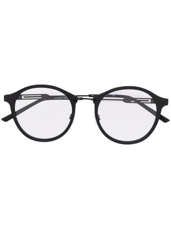 Calvin Klein matte finish round frame glasses - FARFETCH