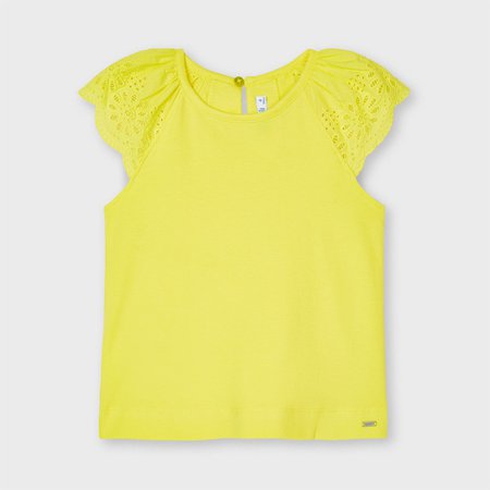 Camiseta tirantes puntillas niña Amarillo | Mayoral ®