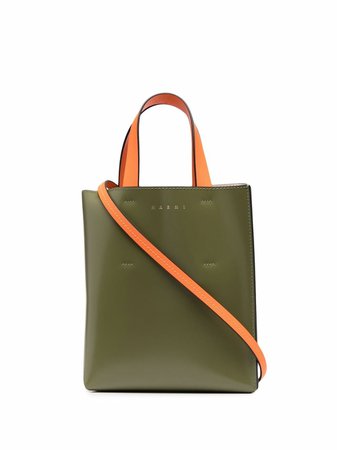 Shop Marni Museo leather tote bag with Express Delivery - FARFETCH