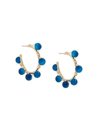 Rosantica bead hoop earrings