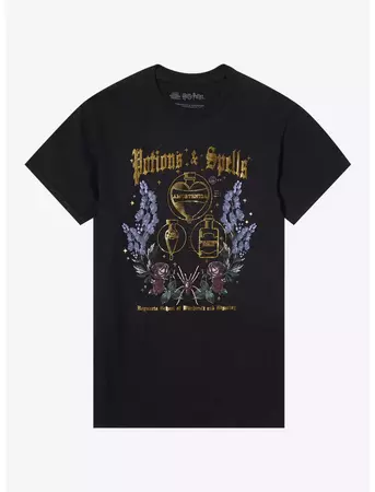 Harry Potter Floral Potions Boyfriend Fit Girls T-Shirt | Hot Topic