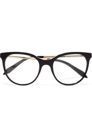 Victoria Beckham | Classic Kitten cat-eye acetate and gold-tone optical glasses | NET-A-PORTER.COM