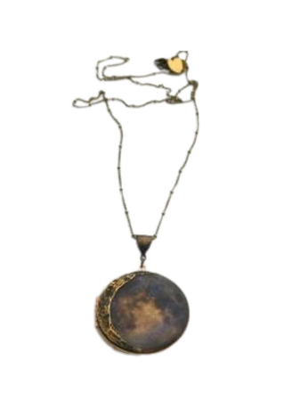 vintage moon locket necklaces jewelry