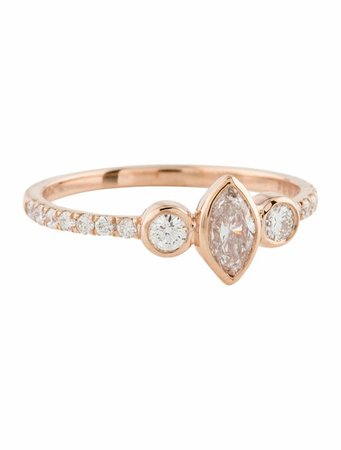 Engagement Ring 14K Natural Faint Pink Diamond Engagement Ring - Rings - ENGRI24219 | The RealReal