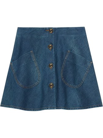 Gucci Denim Mini Skirt Aw20 | Farfetch.Com