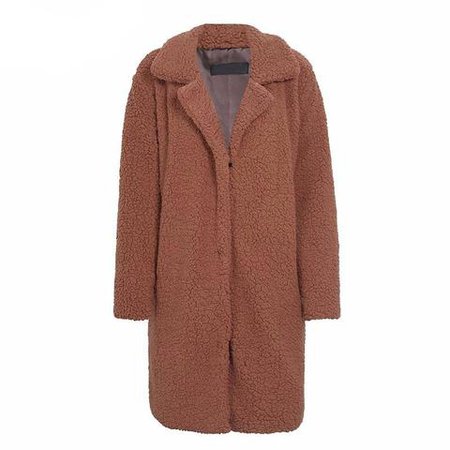 Oversized Wool Blend Long Teddy Bear Fur Coat 2 Colours – bare soul apparel