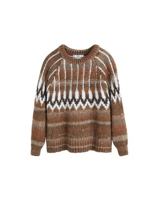 MANGO Jacquard wool sweater