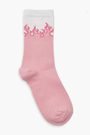 pink flame socks