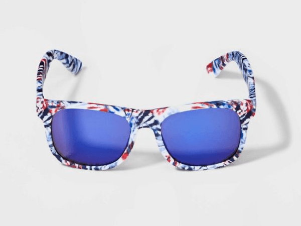 red white and blue glasses