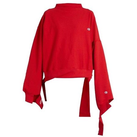 Vetements X Champion oversized cotton-blend sweatshirt