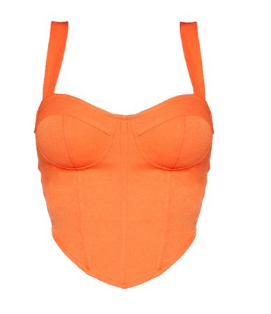 orange corset top