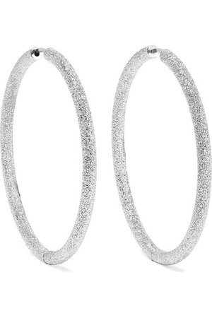 Carolina Bucci | Florentine 18-karat white gold hoop earrings | NET-A-PORTER.COM