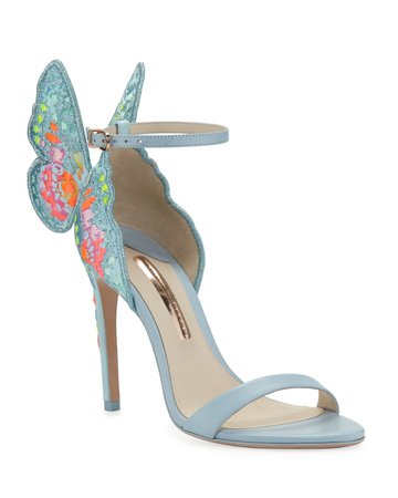 Sophia Webster Chiara Embroidered Butterfly Sandals | Neiman Marcus