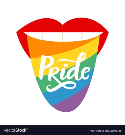 Lgbt pride gay rights hand written lettering Vector Image