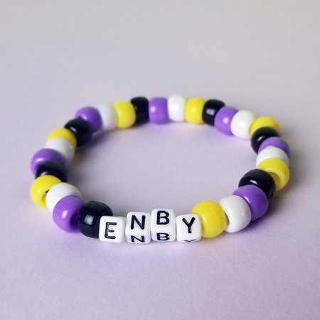 Nonbinary Pride Bracelet: Enby Pride Bracelet LGBT Pride | Etsy