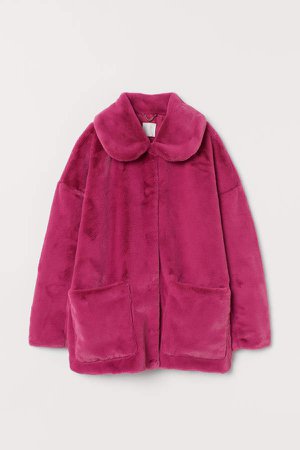 Faux Fur Jacket - Pink