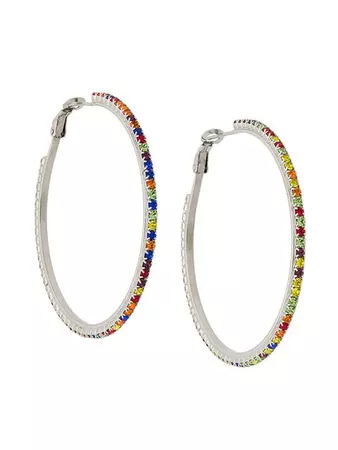 Miu Miu crystal hoop earrings