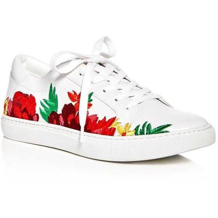 Kenneth Cole Kam Embroidered Lace Up Sneakers ($140)
