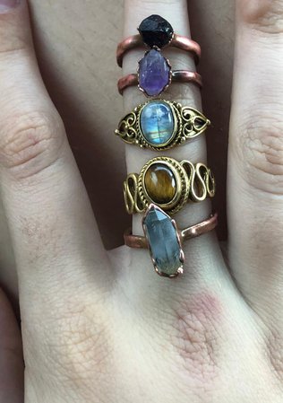 light blue royal core aesthetic rings - Google Search
