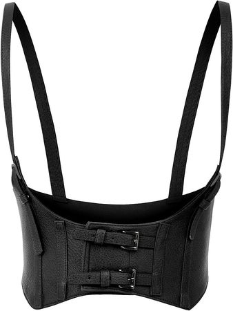 KANCY KOLE Women's Tank Tied Lace Up Wide Waist Belt Corset(S,Black) at Amazon Women’s Clothing store