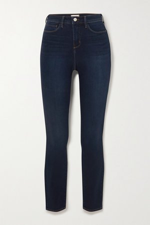 Blue Marguerite cropped high-rise skinny jeans | L'Agence | NET-A-PORTER