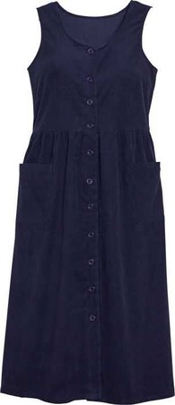 Cotton Corduroy Dress | Womens Button Front Jumper
