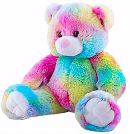 Amazon.com: Cuddly Soft 16 inch Stuffed Rainbow Bear - We Stuff 'em...You Love 'em!: Toys & Games