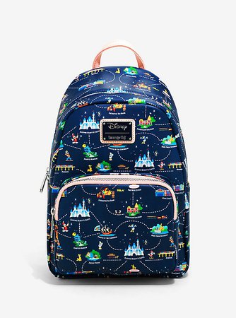 Loungefly Disneyland 65th Anniversary Map 2-in-1 Convertible Mini Backpack - BoxLunch Exclusive