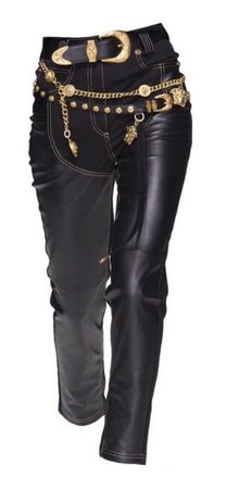 leather pants (black)