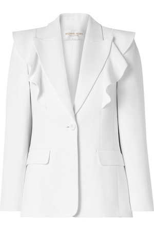 Michael Kors Collection | Ruffled crepe blazer | NET-A-PORTER.COM