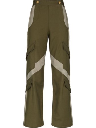 Dion Lee straight-leg Panelled Trousers - Farfetch