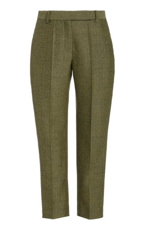 Classic Straight-Leg Wool Cropped Pants By Brandon Maxwell | Moda Operandi