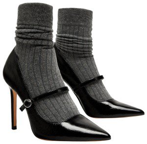 Zara Black Sock Mary Jane Pumps Size US 7.5 Regular (M, B) - Tradesy