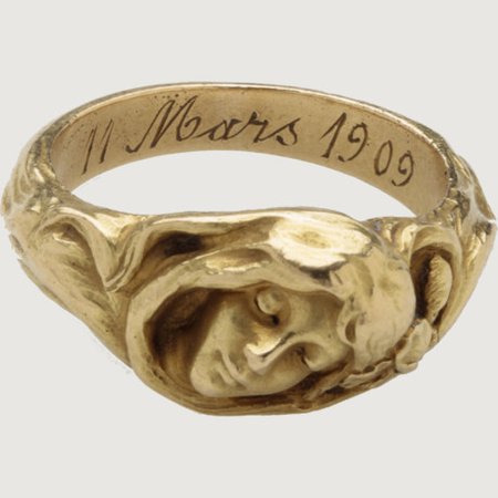 ART NOUVEAU OPHELIA RING France, 1909 - Gold : more light