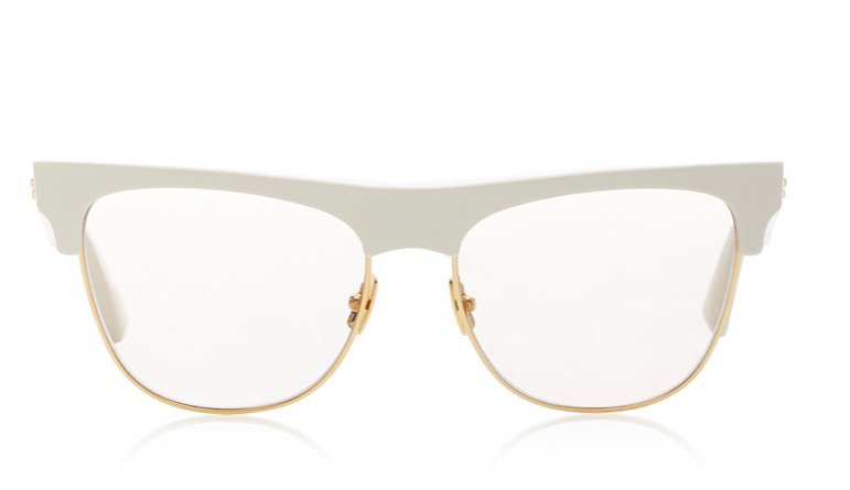 white frame glasses