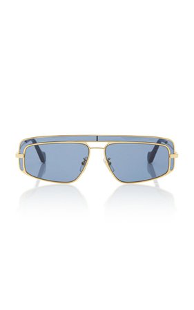 Square-Frame Metal Sunglasses by Loewe | Moda Operandi