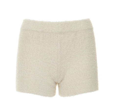 Jacquemus Le Short Neve fluffy knit mini shorts