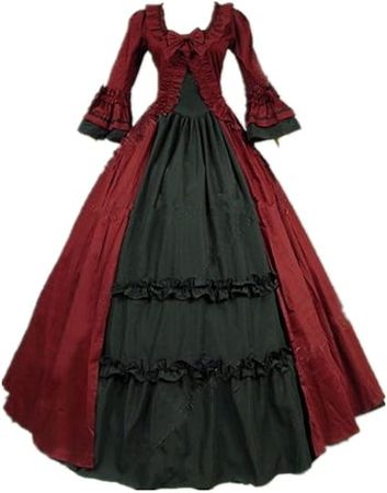 Amazon.com: Women's Southern Belle Costumes Rococo Ball Gown Gothic Victorian Costume Dress (Red, XL) : Clothing, Shoes & Jewelry