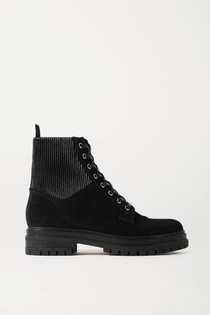 Black Martis 20 suede ankle boots | Gianvito Rossi | NET-A-PORTER