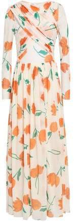 Tilden Crossover Floral-print Mesh Maxi Dress