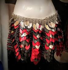 red scale mail dragon skirt - Google Search
