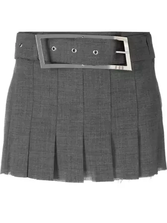 16Arlington grey belted pleated mini skirt | Browns