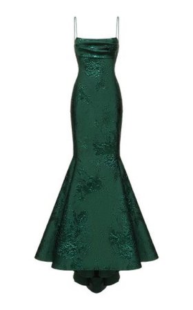 green long tight dress