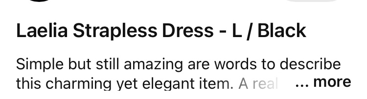 strapless dress