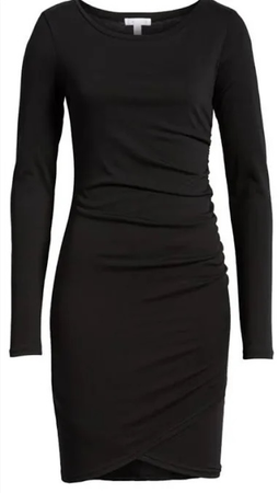 Leith long sleeve ruched dress