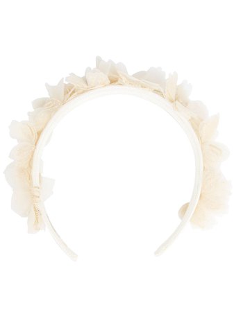 Jennifer Behr Lilianna floral-appliqué Headband - Farfetch