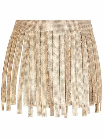 Dolce & Gabbana crystal-embellished Fringed Mini Skirt - Farfetch