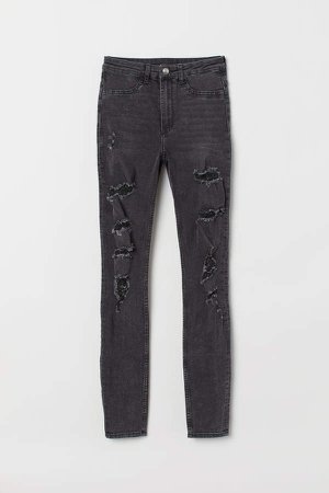 Super Skinny High Jeans - Gray