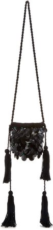 Oak Paillette-Embellished Macrame Crossbody Bag