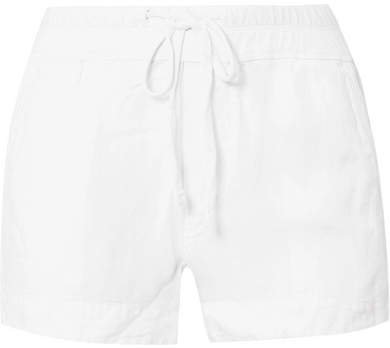 Lyocell And Linen-blend Shorts - White